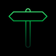 Poster - directions of roads line nolan icon. Simple thin line, outline vector of camping icons for ui and ux, website or mobile application