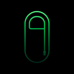 Poster - sleeping bag line nolan icon. Simple thin line, outline vector of camping icons for ui and ux, website or mobile application