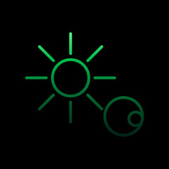 Poster - eclipse of the sun line nolan icon. Simple thin line, outline vector of camping icons for ui and ux, website or mobile application