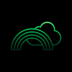 Poster - rainbow line nolan icon. Simple thin line, outline vector of camping icons for ui and ux, website or mobile application