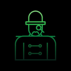 Poster - magician, circus tamer nolan icon. Simple thin line, outline vector of Carnival and amusement icons for ui and ux, website or mobile application