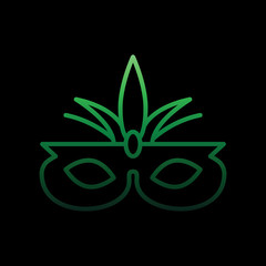 Poster - carnival mask nolan icon. Simple thin line, outline vector of Carnival and amusement icons for ui and ux, website or mobile application