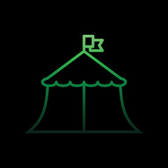 Poster - circus tent nolan icon. Simple thin line, outline vector of Carnival and amusement icons for ui and ux, website or mobile application