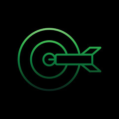 Poster - dart, target nolan icon. Simple thin line, outline vector of Carnival and amusement icons for ui and ux, website or mobile application
