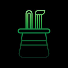 Poster - hat, rabbit nolan icon. Simple thin line, outline vector of Carnival and amusement icons for ui and ux, website or mobile application