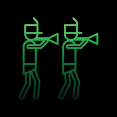 Poster - marching band, trombone nolan icon. Simple thin line, outline vector of Carnival and amusement icons for ui and ux, website or mobile application