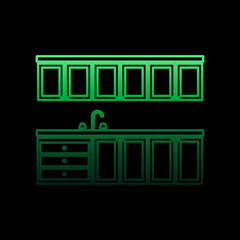 Poster - kitchen furniture nolan icon. Simple thin line, outline vector of Furniture icons for ui and ux, website or mobile application