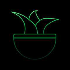 Poster - pot of plant nolan icon. Simple thin line, outline vector of Furniture icons for ui and ux, website or mobile application