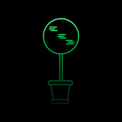 Poster - a tree in a pot nolan icon. Simple thin line, outline vector of Furniture icons for ui and ux, website or mobile application