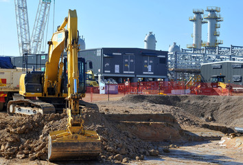 construction at a refinery