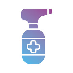 Poster - bottle medical splash gradient silhouette style