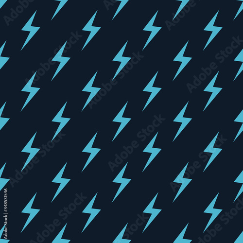 Blue Lightning Bolts On Dark Blue Background Seamless Pattern Vector Illustration Buy This Stock Vector And Explore Similar Vectors At Adobe Stock Adobe Stock