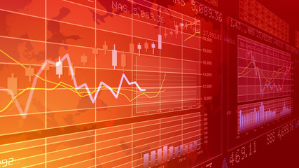 Business Data Graph finance Chart Bar 3D illustration background.