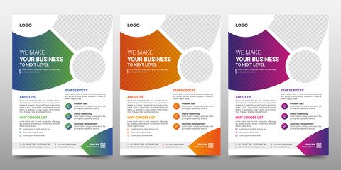 Wall Mural - creative corporate & business flyer brochure template design, abstract business flyer, vector templa
