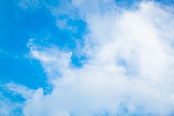 white fluffy clouds in the blue sky
