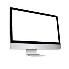 Fototapete - Computer Monoblock Monitor Display Isolated on a white background. Vector EPS 10