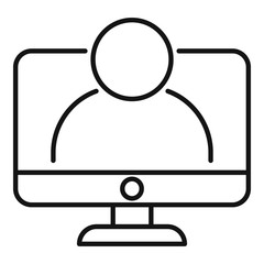 Poster - Advice refferal icon. Outline advice refferal vector icon for web design isolated on white background