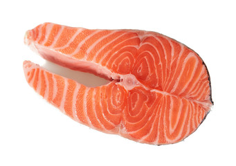 Poster - fresh salmon isolated on white background