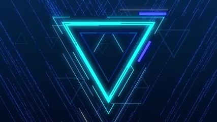 Poster - abstract triangle technology futuristic background motion graphic design element