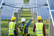 © visoot - Engineering team working at solar power station,Engineers conducted performance tests at outdoor photovoltaic power stations.