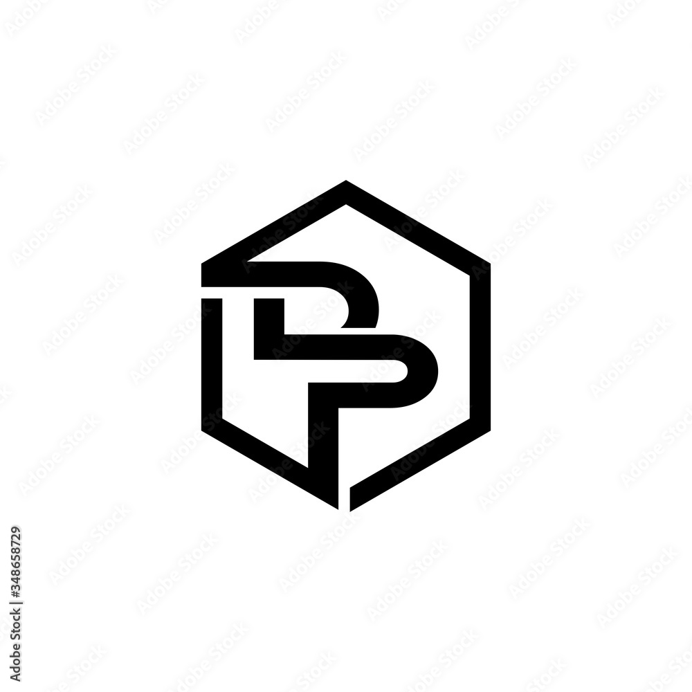 initial letter DP linked circle monogram, creative minimal logo design ...