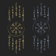 © longquattro - Dark runic symbols dreamer deco