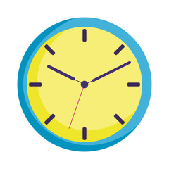 Poster - round clock time isolated icon design