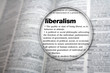 An illustrative concept design to explain the word 'Liberalism'.