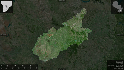 Caazapá, Paraguay - composition. Satellite