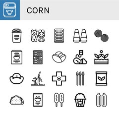 Poster - Set of corn icons