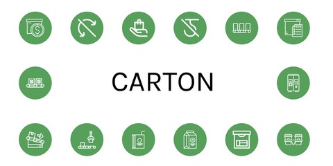 Canvas Print - carton simple icons set