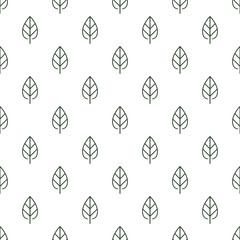 Wall Mural - Vector repeating texture with stylized leaves Seamless pattern. Graphic ornament. Floral stylish background.