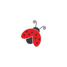 Ladybug Vector Icon Illustration Design