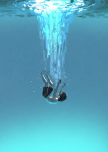 Alnoe Falling Man In The Blue Sea