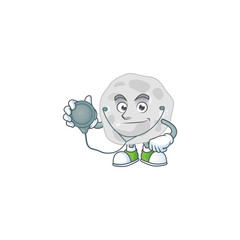 Sticker - Cartoon character of fibrobacteres dedicated Doctor Work with stethoscope