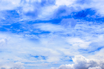 the atmosphere of the bright blue sky.