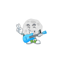 Sticker - Fibrobacteres cartoon character style plays music with a guitar