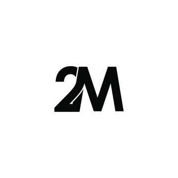 2m letter original monogram logo design