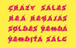 © nieriss - A set of words 'sales', 'rea', 'rebajas', 'soldes', 'venda', 'vendita', 'salg' in the original font in the paper cut style for ads crazy sales and discounts for advertising stores and selling banners.