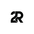 2r letter original monogram logo design