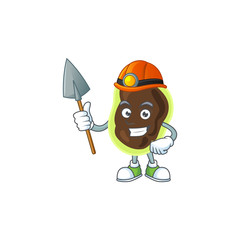 Sticker - Firmicutes as a miner cartoon character design