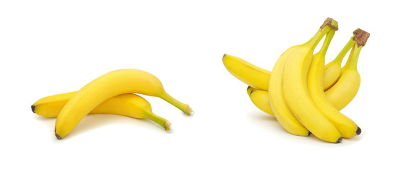 Sticker - Bunch of bananas isolated on white background