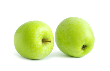 Wall Mural - fresh green apple isolated on a white