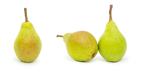 Wall Mural - ripe pears isolated on white background