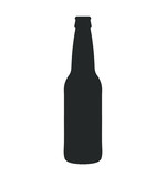 Fototapeta Na ścianę - glass beer bottle icon shape symbol. Vector illustration image.  Isolated on white background. 