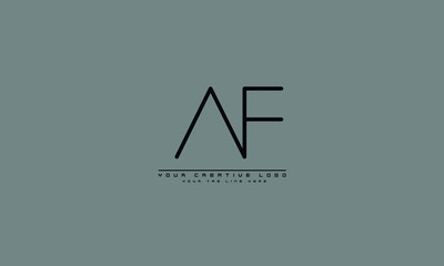 AF FA abstract vector logo monogram template