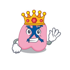 Sticker - A Wise King of lung mascot design style with gold crown