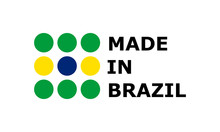 Made In Brazil, Circles Vector Logo On White Background
