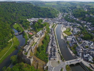 Sticker - Wallonie Belgique Bouillon chateau feodal panorama Semois tourisme