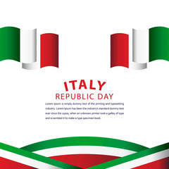 Wall Mural - Happy Italy Republic Day Celebration Vector Template Design Illustration